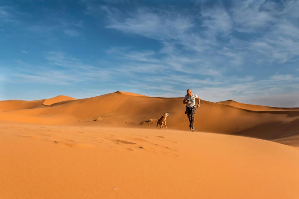 Morocco desert tour sunset over golden dunes